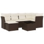 vidaXL 7-tlg. Garten-Sofagarnitur mit Kissen Braun Poly Rattan vidaXL 7-tlg. Garten-Sofagarnitur mit Kissen Braun Poly Rattan