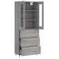 Highboard Grau Sonoma 69,5x34x180 cm Holzwerkstoff Highboard Grau Sonoma 69,5x34x180 cm Holzwerkstoff