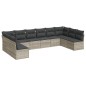 vidaXL 10-tlg. Garten-Sofagarnitur mit Kissen Hellgrau Poly Rattan vidaXL 10-tlg. Garten-Sofagarnitur mit Kissen Hellgrau Poly Rattan