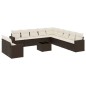 vidaXL 12-tlg. Garten-Sofagarnitur mit Kissen Braun Poly Rattan vidaXL 12-tlg. Garten-Sofagarnitur mit Kissen Braun Poly Rattan