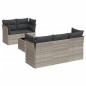 vidaXL 6-tlg. Garten-Sofagarnitur mit Kissen Hellgrau Poly Rattan vidaXL 6-tlg. Garten-Sofagarnitur mit Kissen Hellgrau Poly Rattan