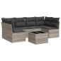 vidaXL 7-tlg. Garten-Sofagarnitur mit Kissen Hellgrau Poly Rattan vidaXL 7-tlg. Garten-Sofagarnitur mit Kissen Hellgrau Poly Rattan