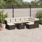 vidaXL 10-tlg. Garten-Sofagarnitur mit Kissen Braun Poly Rattan vidaXL 10-tlg. Garten-Sofagarnitur mit Kissen Braun Poly Rattan