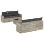 vidaXL 7-tlg. Garten-Sofagarnitur mit Kissen Hellgrau Poly Rattan vidaXL 7-tlg. Garten-Sofagarnitur mit Kissen Hellgrau Poly Rattan