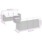 vidaXL 7-tlg. Garten-Sofagarnitur mit Kissen Hellgrau Poly Rattan vidaXL 7-tlg. Garten-Sofagarnitur mit Kissen Hellgrau Poly Rattan