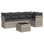 vidaXL 6-tlg. Garten-Sofagarnitur mit Kissen Hellgrau Poly Rattan vidaXL 6-tlg. Garten-Sofagarnitur mit Kissen Hellgrau Poly Rattan