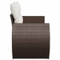 vidaXL Gartensofa mit Kissen 2-Sitzer Braun Poly Rattan vidaXL Gartensofa mit Kissen 2-Sitzer Braun Poly Rattan