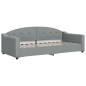 vidaXL Tagesbett Ausziehbar mit Schubladen Hellgrau 90x200 cm Stoff