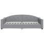 vidaXL Tagesbett Ausziehbar mit Schubladen Hellgrau 90x200 cm Stoff