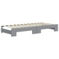 vidaXL Tagesbett Ausziehbar mit Schubladen Hellgrau 90x200 cm Stoff