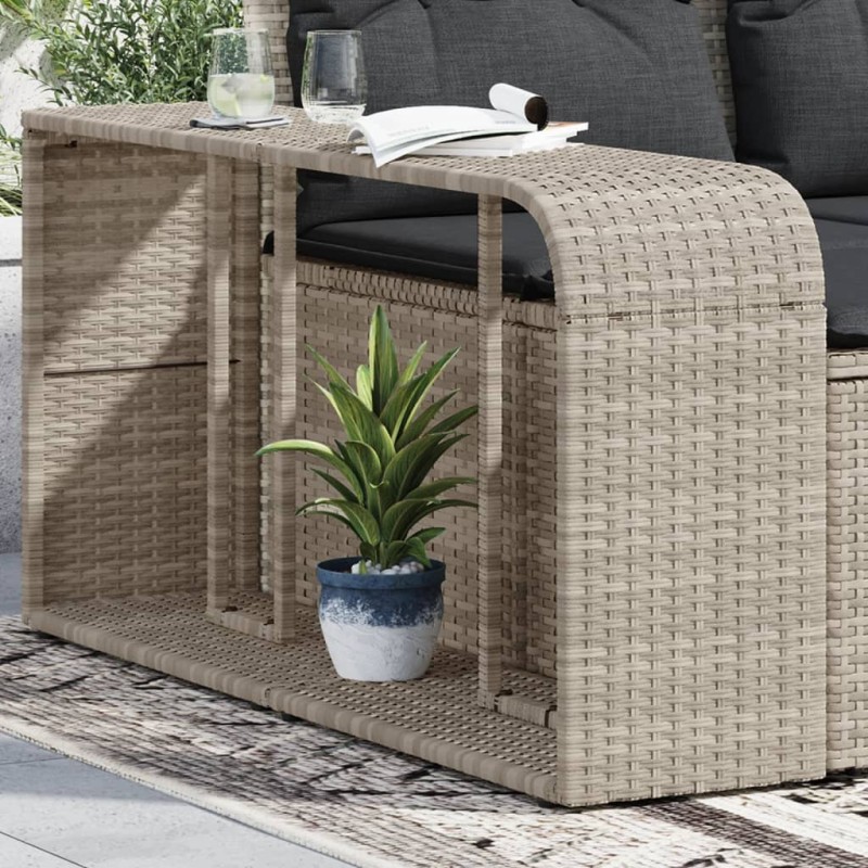 vidaXL Outdoor-Rgale 2 Stk. Hellgrau Poly Rattan vidaXL Outdoor-Rgale 2 Stk. Hellgrau Poly Rattan