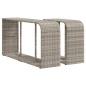 vidaXL Outdoor-Rgale 2 Stk. Hellgrau Poly Rattan vidaXL Outdoor-Rgale 2 Stk. Hellgrau Poly Rattan