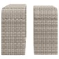 vidaXL Outdoor-Rgale 2 Stk. Hellgrau Poly Rattan vidaXL Outdoor-Rgale 2 Stk. Hellgrau Poly Rattan