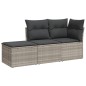vidaXL 3-tlg. Garten-Sofagarnitur mit Kissen Hellgrau Poly Rattan vidaXL 3-tlg. Garten-Sofagarnitur mit Kissen Hellgrau Poly Rattan