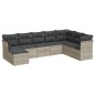 vidaXL 8-tlg. Garten-Sofagarnitur mit Kissen Hellgrau Poly Rattan vidaXL 8-tlg. Garten-Sofagarnitur mit Kissen Hellgrau Poly Rattan