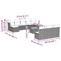 vidaXL 11-tlg. Garten-Sofagarnitur mit Kissen Hellgrau Poly Rattan vidaXL 11-tlg. Garten-Sofagarnitur mit Kissen Hellgrau Poly Rattan