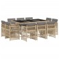vidaXL 11-tlg. Garten-Essgruppe mit Kissen Beigemischung Poly Rattan vidaXL 11-tlg. Garten-Essgruppe mit Kissen Beigemischung Poly Rattan