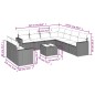 vidaXL 10-tlg. Garten-Sofagarnitur mit Kissen Braun Poly Rattan vidaXL 10-tlg. Garten-Sofagarnitur mit Kissen Braun Poly Rattan
