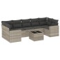 vidaXL 8-tlg. Garten-Sofagarnitur mit Kissen Hellgrau Poly Rattan vidaXL 8-tlg. Garten-Sofagarnitur mit Kissen Hellgrau Poly Rattan