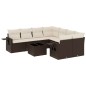 vidaXL 9-tlg. Garten-Sofagarnitur mit Kissen Braun Poly Rattan vidaXL 9-tlg. Garten-Sofagarnitur mit Kissen Braun Poly Rattan