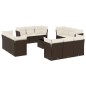 vidaXL 13-tlg. Garten-Sofagarnitur mit Kissen Braun Poly Rattan vidaXL 13-tlg. Garten-Sofagarnitur mit Kissen Braun Poly Rattan