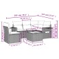 vidaXL 6-tlg. Garten-Sofagarnitur mit Kissen Braun Poly Rattan vidaXL 6-tlg. Garten-Sofagarnitur mit Kissen Braun Poly Rattan