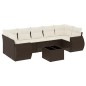 vidaXL 8-tlg. Garten-Sofagarnitur mit Kissen Braun Poly Rattan vidaXL 8-tlg. Garten-Sofagarnitur mit Kissen Braun Poly Rattan