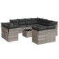 vidaXL 12-tlg. Garten-Sofagarnitur mit Kissen Hellgrau Poly Rattan vidaXL 12-tlg. Garten-Sofagarnitur mit Kissen Hellgrau Poly Rattan