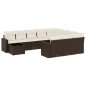 vidaXL 11-tlg. Garten-Sofagarnitur mit Kissen Braun Poly Rattan vidaXL 11-tlg. Garten-Sofagarnitur mit Kissen Braun Poly Rattan