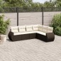 vidaXL 6-tlg. Garten-Sofagarnitur mit Kissen Braun Poly Rattan vidaXL 6-tlg. Garten-Sofagarnitur mit Kissen Braun Poly Rattan