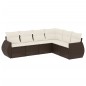 vidaXL 6-tlg. Garten-Sofagarnitur mit Kissen Braun Poly Rattan vidaXL 6-tlg. Garten-Sofagarnitur mit Kissen Braun Poly Rattan