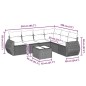 vidaXL 7-tlg. Garten-Sofagarnitur mit Kissen Hellgrau Poly Rattan vidaXL 7-tlg. Garten-Sofagarnitur mit Kissen Hellgrau Poly Rattan