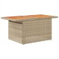 vidaXL Gartentisch Beige 100x55x73 cm Poly Rattan und Akazienholz vidaXL Gartentisch Beige 100x55x73 cm Poly Rattan und Akazienholz