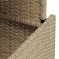 vidaXL Gartentisch Beige 100x55x73 cm Poly Rattan und Akazienholz vidaXL Gartentisch Beige 100x55x73 cm Poly Rattan und Akazienholz
