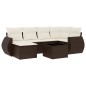 vidaXL 7-tlg. Garten-Sofagarnitur mit Kissen Braun Poly Rattan vidaXL 7-tlg. Garten-Sofagarnitur mit Kissen Braun Poly Rattan