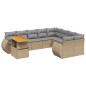 vidaXL 10-tlg. Garten-Sofagarnitur mit Kissen Beige Poly Rattan vidaXL 10-tlg. Garten-Sofagarnitur mit Kissen Beige Poly Rattan