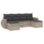vidaXL 6-tlg. Garten-Sofagarnitur mit Kissen Hellgrau Poly Rattan vidaXL 6-tlg. Garten-Sofagarnitur mit Kissen Hellgrau Poly Rattan