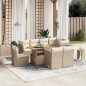 vidaXL 9-tlg. Garten-Sofagarnitur mit Kissen Beige Poly Rattan vidaXL 9-tlg. Garten-Sofagarnitur mit Kissen Beige Poly Rattan