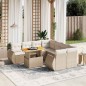 vidaXL 9-tlg. Garten-Sofagarnitur mit Kissen Beige Poly Rattan vidaXL 9-tlg. Garten-Sofagarnitur mit Kissen Beige Poly Rattan