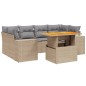 vidaXL 7-tlg. Garten-Sofagarnitur mit Kissen Beige Poly Rattan vidaXL 7-tlg. Garten-Sofagarnitur mit Kissen Beige Poly Rattan