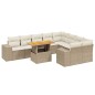 vidaXL 10-tlg. Garten-Sofagarnitur mit Kissen Beige Poly Rattan vidaXL 10-tlg. Garten-Sofagarnitur mit Kissen Beige Poly Rattan