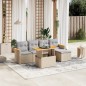 vidaXL 6-tlg. Garten-Sofagarnitur mit Kissen Beige Poly Rattan vidaXL 6-tlg. Garten-Sofagarnitur mit Kissen Beige Poly Rattan