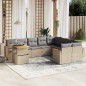 vidaXL 10-tlg. Garten-Sofagarnitur mit Kissen Beige Poly Rattan vidaXL 10-tlg. Garten-Sofagarnitur mit Kissen Beige Poly Rattan
