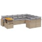 vidaXL 10-tlg. Garten-Sofagarnitur mit Kissen Beige Poly Rattan vidaXL 10-tlg. Garten-Sofagarnitur mit Kissen Beige Poly Rattan