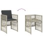 vidaXL 17-tlg. Garten-Essgruppe mit Kissen Hellgrau Poly Rattan vidaXL 17-tlg. Garten-Essgruppe mit Kissen Hellgrau Poly Rattan