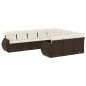 vidaXL 10-tlg. Garten-Sofagarnitur mit Kissen Braun Poly Rattan vidaXL 10-tlg. Garten-Sofagarnitur mit Kissen Braun Poly Rattan