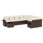vidaXL 10-tlg. Garten-Sofagarnitur mit Kissen Braun Poly Rattan vidaXL 10-tlg. Garten-Sofagarnitur mit Kissen Braun Poly Rattan