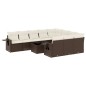 vidaXL 11-tlg. Garten-Sofagarnitur mit Kissen Braun Poly Rattan vidaXL 11-tlg. Garten-Sofagarnitur mit Kissen Braun Poly Rattan