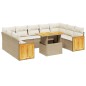 vidaXL 10-tlg. Garten-Sofagarnitur mit Kissen Beige Poly Rattan vidaXL 10-tlg. Garten-Sofagarnitur mit Kissen Beige Poly Rattan
