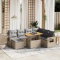 vidaXL 8-tlg. Garten-Sofagarnitur mit Kissen Beige Poly Rattan vidaXL 8-tlg. Garten-Sofagarnitur mit Kissen Beige Poly Rattan